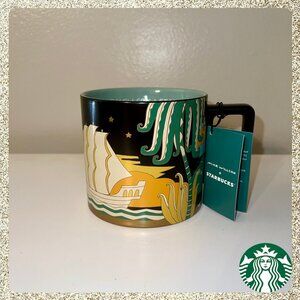 🎨 NWT 2025 Starbucks x Mike Willcox "Island Motif" 14oz Ceramic Mug